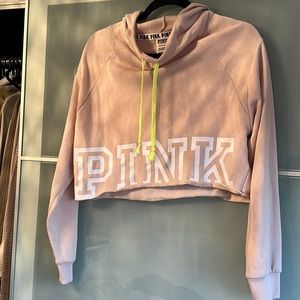 PINK crop hoodie